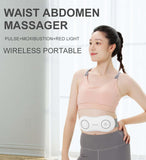 Load image into Gallery viewer, Waist Heating Belt with EMS Portable Cramps Relief Heating Pad Body abdomen massager Electric heating pad RED LIGHT HOT